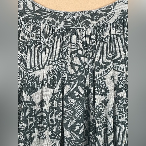 Free People Navy Printed Blouson Top, XS - Picture 10 of 12